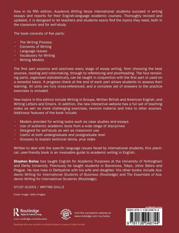 Produktbild: Bailey, S: Academic Writing