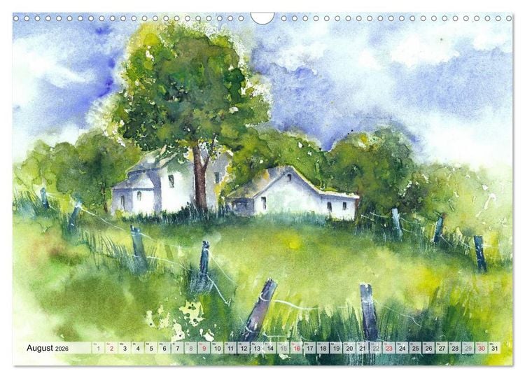 Produktbild: Jahreszeiten Aquarelle (Wandkalender 2026 DIN A3 quer), CALVENDO Monatskalender