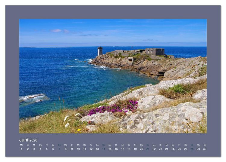 Produktbild: Leuchtt&uuml;rme - Wegweiser an der bretonischen K&uuml;ste (Tischkalender 2026 DIN A5 quer), CALVENDO Monatskalender