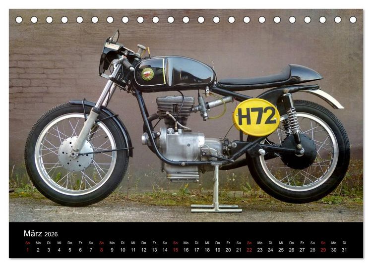 Produktbild: Motorrad Oldtimer (Tischkalender 2026 DIN A5 quer), CALVENDO Monatskalender