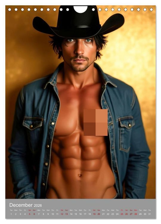 Produktbild: Masculine allure (Wall Calendar 2026 DIN A4 portrait), CALVENDO 12 Month Wall Calendar