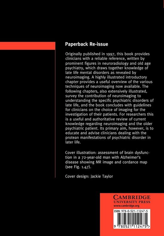 Produktbild: Neuroimaging and the Psychiatry of Late Life