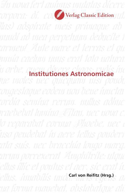 Produktbild: Institutiones Astronomicae