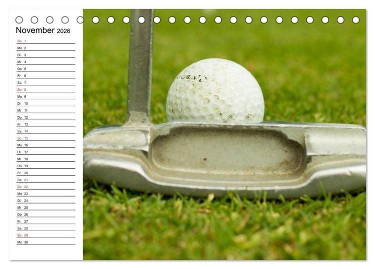 Produktbild: Abenteuer Golfspielen. Impressionen (Tischkalender 2026 DIN A5 quer), CALVENDO Monatskalender