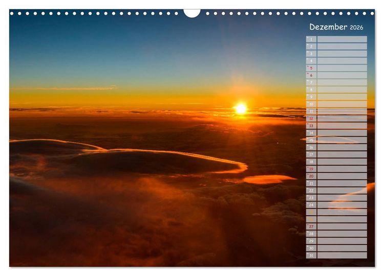Produktbild: Colours of Flight - Stimmungen &uuml;ber den Wolken (Wandkalender 2026 DIN A3 quer), CALVENDO Monatskalender