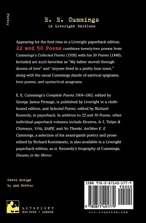 Produktbild: 22 and 50 Poems by e. e. cummings