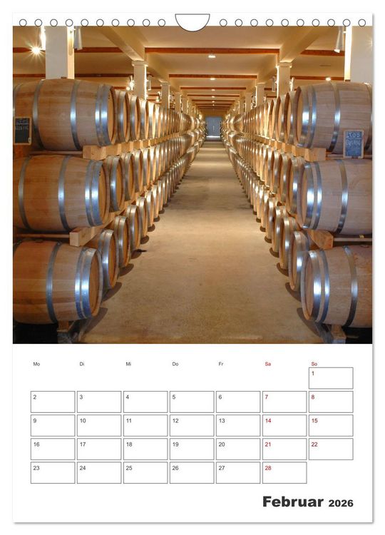Produktbild: Weinkalender - f&uuml;r Kenner und Genie&szlig;er (Wandkalender 2026 DIN A4 hoch), CALVENDO Monatskalender