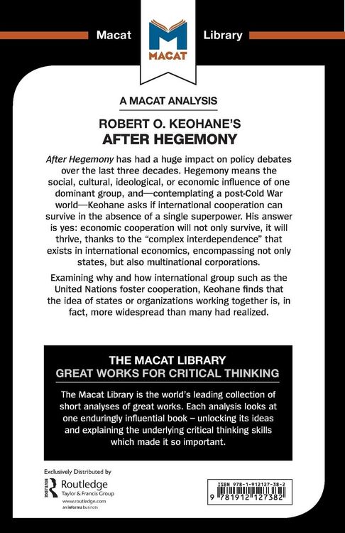 Produktbild: An Analysis of Robert O. Keohane's After Hegemony