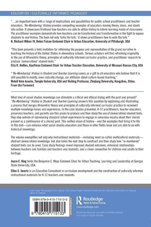 Produktbild: Re-Membering History in Student and Teacher Learning
