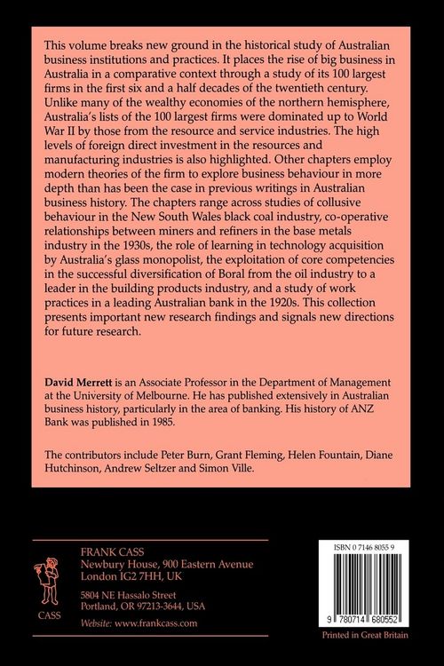Produktbild: Business Institutions and Behaviour in Australia