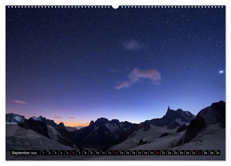 Produktbild: Magical Night Skies (High Quality Premium Wall Calendar 2026 DIN A2 landscape),CALVENDO 12 Month Wall Calendar