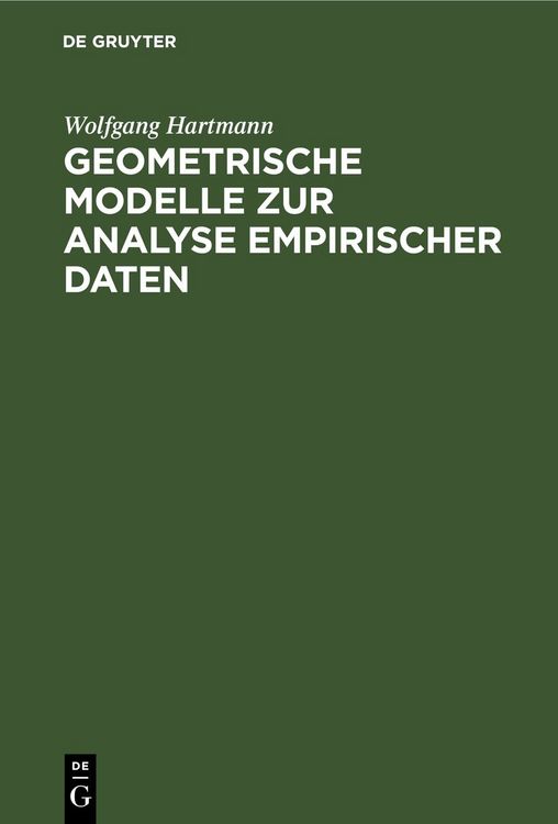 Produktbild: Geometrische Modelle zur Analyse empirischer Daten