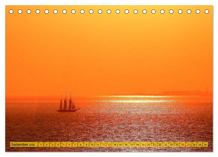 Produktbild: Sonne, Sand und Meer. Farben der K&uuml;ste (Tischkalender 2026 DIN A5 quer), CALVENDO Monatskalender