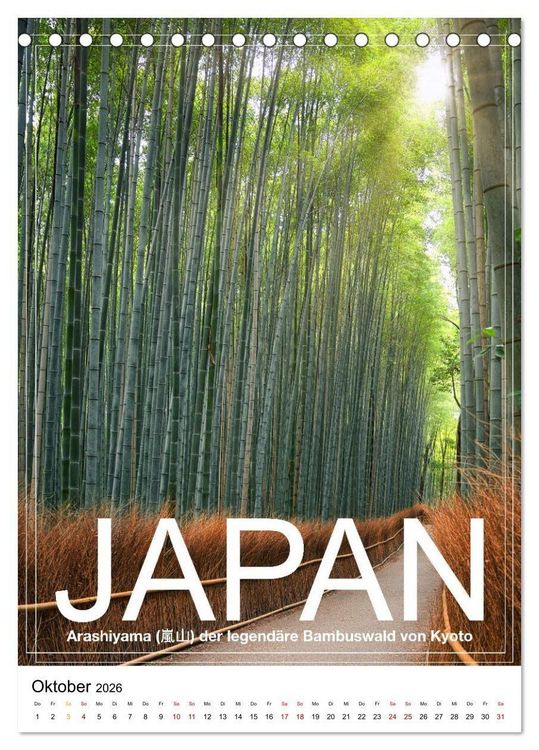 Produktbild: Japan PosterArt 2024 (Tischkalender 2026 DIN A5 hoch), CALVENDO Monatskalender