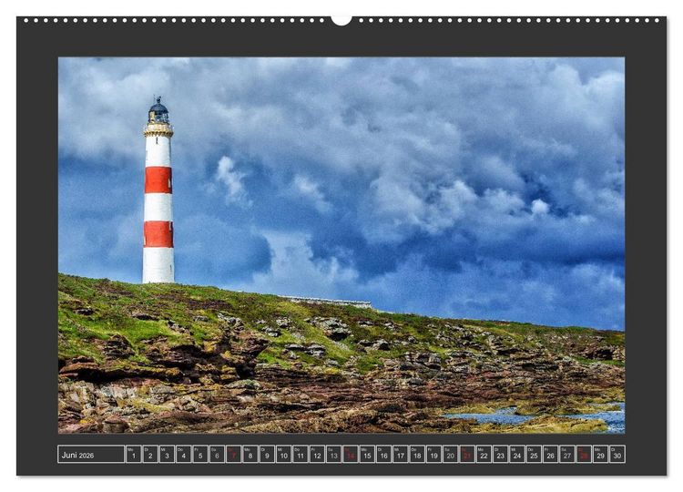 Produktbild: Leuchtt&uuml;rme an Schottlands K&uuml;sten (hochwertiger Premium Wandkalender 2026 DIN A2 quer), Kunstdruck in Hochglanz