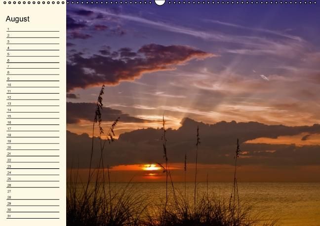 Produktbild: Immerw&auml;hrender Geburtstagskalender &ndash; Beautiful Sunsets (Wandkalender immerw&auml;hrend DIN A2 quer)