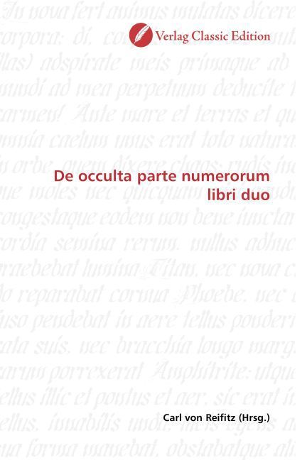 Produktbild: De occulta parte numerorum libri duo