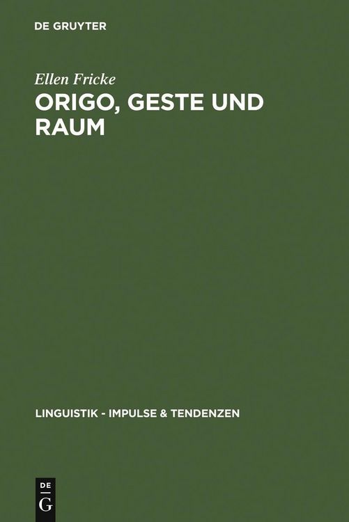 Produktbild: Origo, Geste und Raum