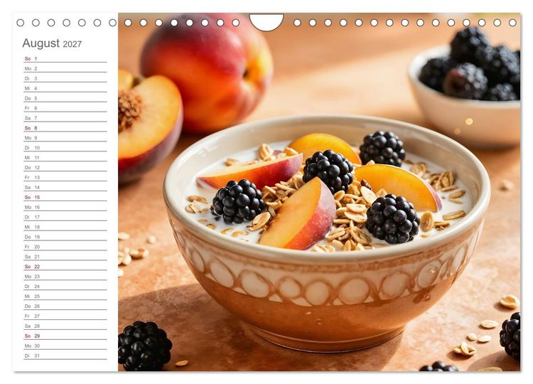 Produktbild: MorgenM&uuml;sli - Ein Jahr voller Farbe und Genuss (Wandkalender 2027 DIN A4 quer), CALVENDO Monatskalender