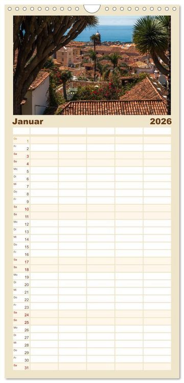 Produktbild: Familienplaner 2026 - Teneriffa - Inmitten des Atlantischen Archipels mit 5 Spalten (Wandkalender, 21 x 45 cm) CALVENDO