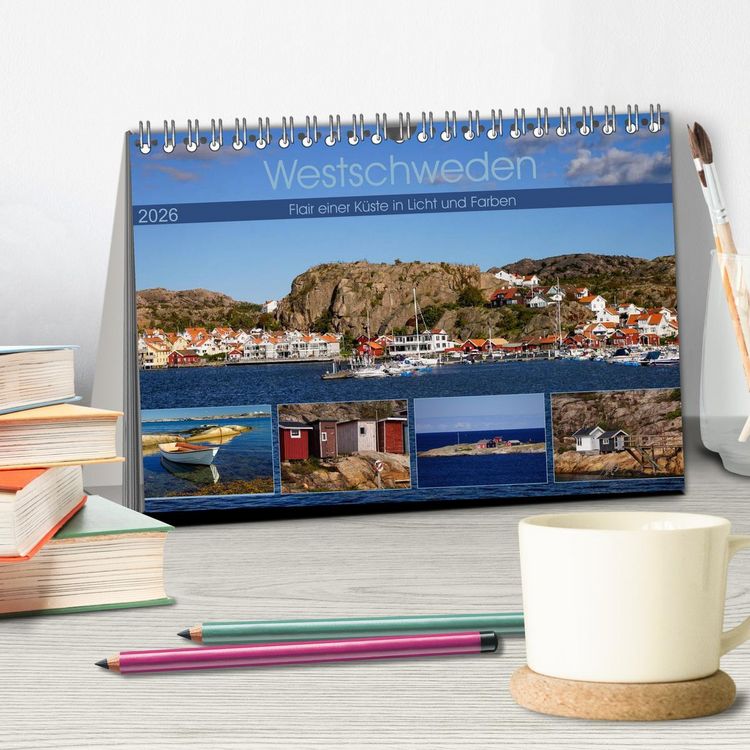 Produktbild: Westschweden - Flair einer K&uuml;ste in Licht und Farben (Tischkalender 2026 DIN A5 quer), CALVENDO Monatskalender
