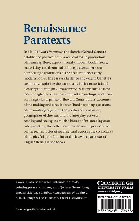 Produktbild: Renaissance Paratexts