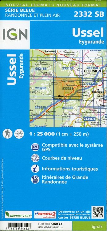 Produktbild: Ussel.Eygurande 1:25 000