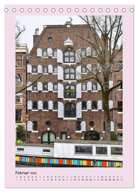Produktbild: Amsterdam - Alles nur Fassade (Tischkalender 2026 DIN A5 hoch), CALVENDO Monatskalender