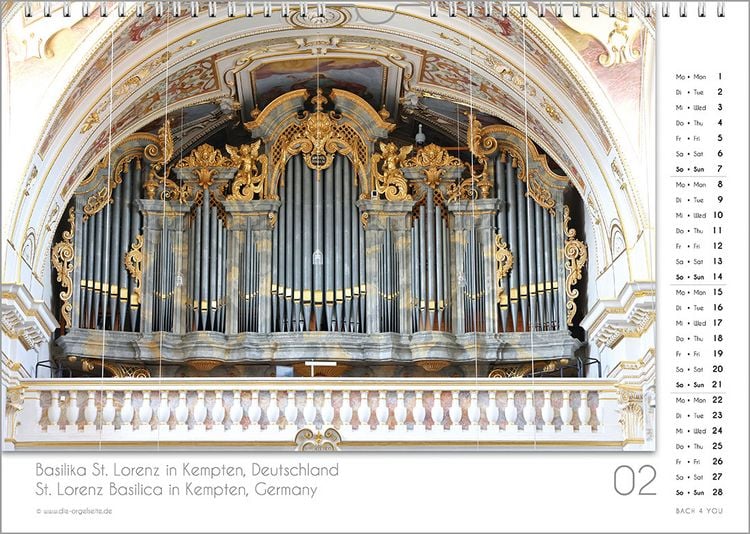 Produktbild: Der Orgelkalender, ein Musik-Kalender 2027, DIN A3