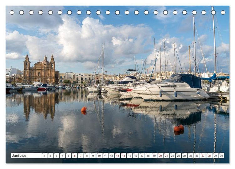 Produktbild: Malta - Gozo und Comino (Tischkalender 2026 DIN A5 quer), CALVENDO Monatskalender