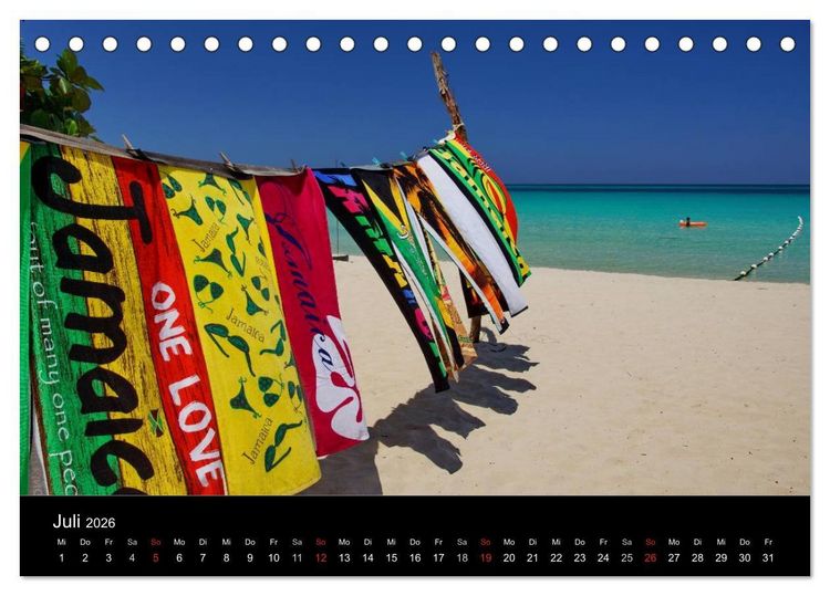 Produktbild: Jamaika Sonne und Strand (Tischkalender 2026 DIN A5 quer), CALVENDO Monatskalender