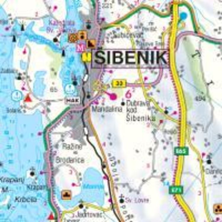 Produktbild: FuB Dalmatinische K&uuml;ste 02. Sibenik - Split - Vis 1 : 100 000