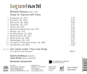 Produktbild: Tag und Nacht: Vier letzte Lieder/Klavierlieder