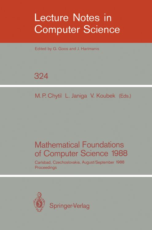 Produktbild: Mathematical Foundations of Computer Science 1988
