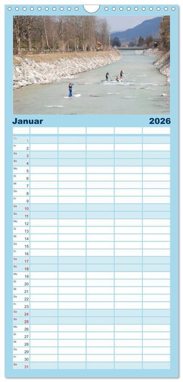 Produktbild: Familienplaner 2026 - Wildwasser Stand up mit 5 Spalten (Wandkalender, 21 x 45 cm) CALVENDO