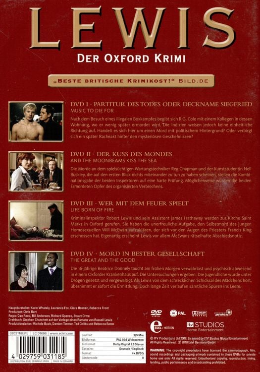 Produktbild: Lewis - Der Oxford Krimi - Staffel 2 [4 DVDs]