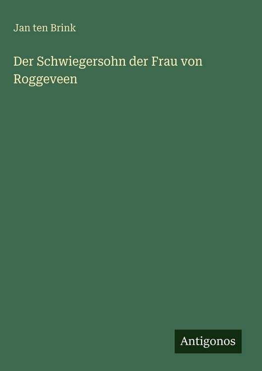Produktbild: Der Schwiegersohn der Frau von Roggeveen