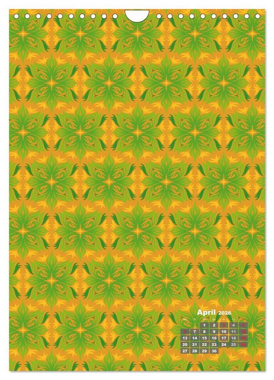 Produktbild: Tapetendesigns &ndash; Strukturen, Muster und Bastelvorlagen (Wandkalender 2026 DIN A4 hoch), CALVENDO Monatskalender