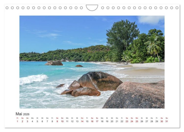 Produktbild: Seychellen - unterwegs mit Julia Hahn (Wandkalender 2026 DIN A4 quer), CALVENDO Monatskalender