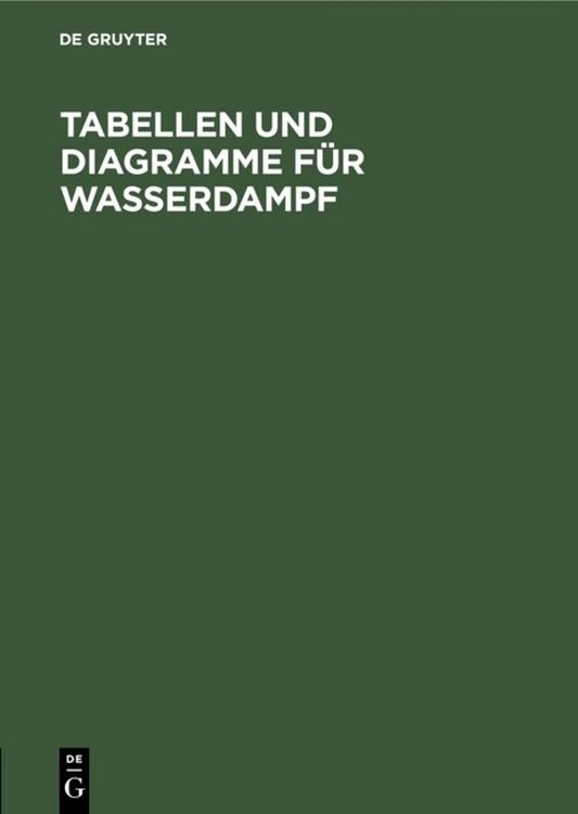 Produktbild: Tabellen und Diagramme f&uuml;r Wasserdampf