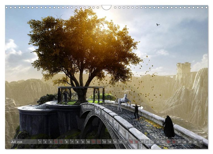 Produktbild: Helden, Drachen und Magie (Wandkalender 2026 DIN A3 quer), CALVENDO Monatskalender