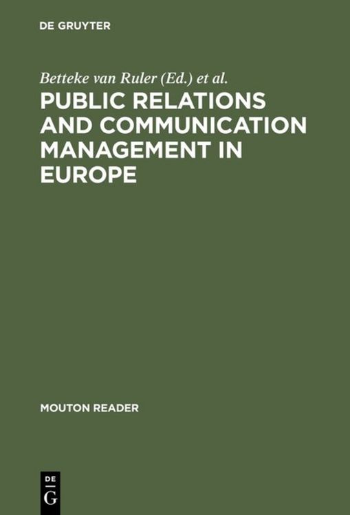 Produktbild: Public Relations and Communication Management in Europe
