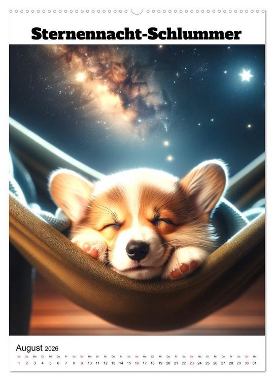 Produktbild: Hundewelpen zum Verlieben (Wandkalender 2026 DIN A2 hoch), CALVENDO Monatskalender