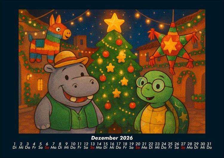 Produktbild: Sash & Taz - Abenteuer in Mexiko 2026 Fotokalender DIN A4