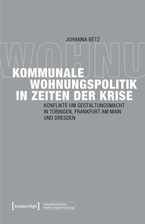 Produktbild: Kommunale Wohnungspolitik in Zeiten der Krise