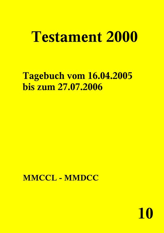 Produktbild: Testament 2000 Band 10