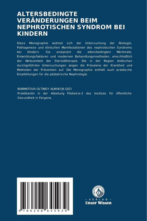 Produktbild: Altersbedingte Ver&auml;nderungen Beim Nephrotischen Syndrom bei Kindern