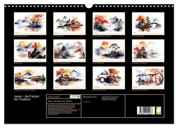Produktbild: Japan - die Farben der Tradition (Wandkalender 2026 DIN A3 quer), CALVENDO Monatskalender