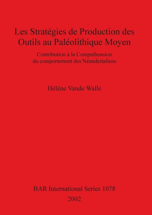Produktbild: Les strat&eacute;gies de production des outils au Pal&eacute;olithique Moyen