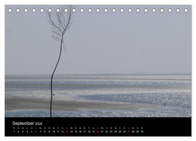 Produktbild: Wunderbare Nordsee (Tischkalender 2026 DIN A5 quer), CALVENDO Monatskalender